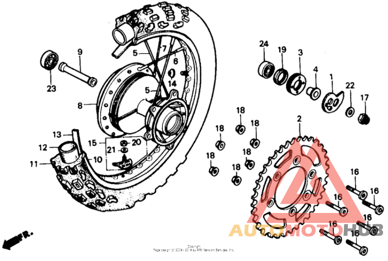 Rear wheel 84-89