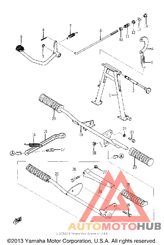 Stand - brake pedal