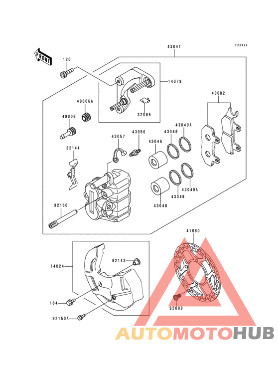 Front caliper(kdx200-e5/e6)