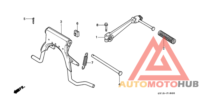 Stand/kick starter arm