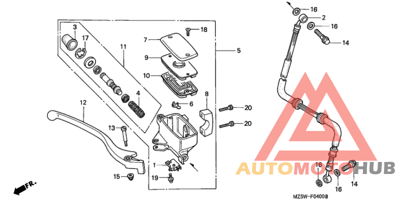 Fr. brake master cylinder