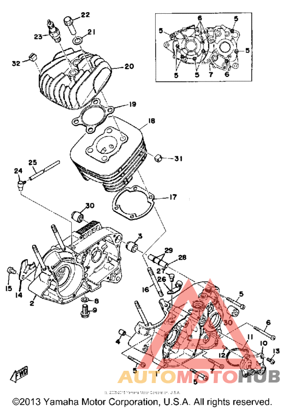 Crankcase cylinder