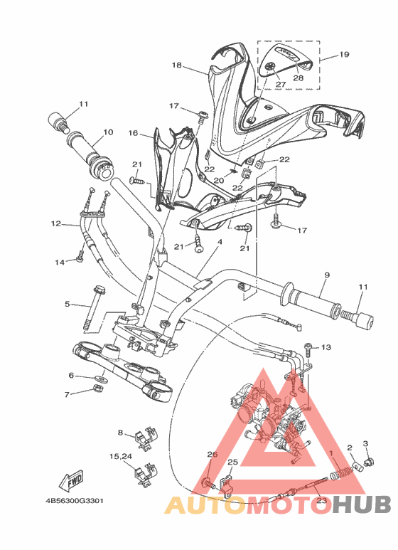 Steering handle & cable