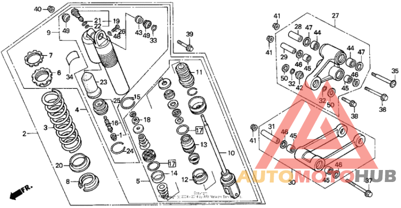 Rear shock absorber 90