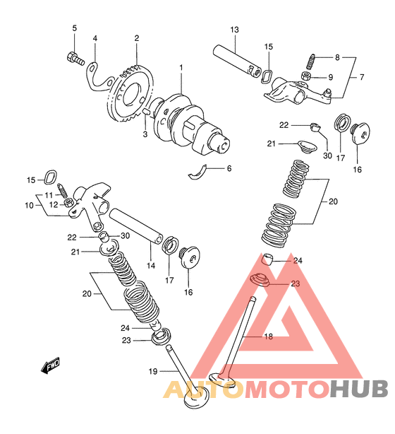 Распределительный вал-клапаны