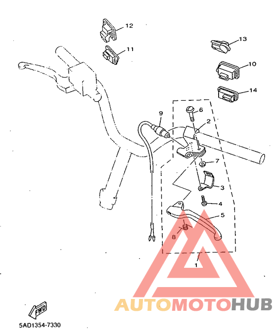 Handle switch. lever
