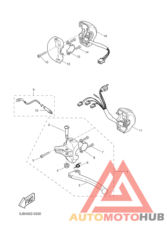 Handle switch. lever