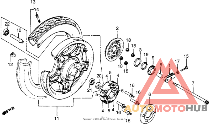 Cm400c rear wheel 81