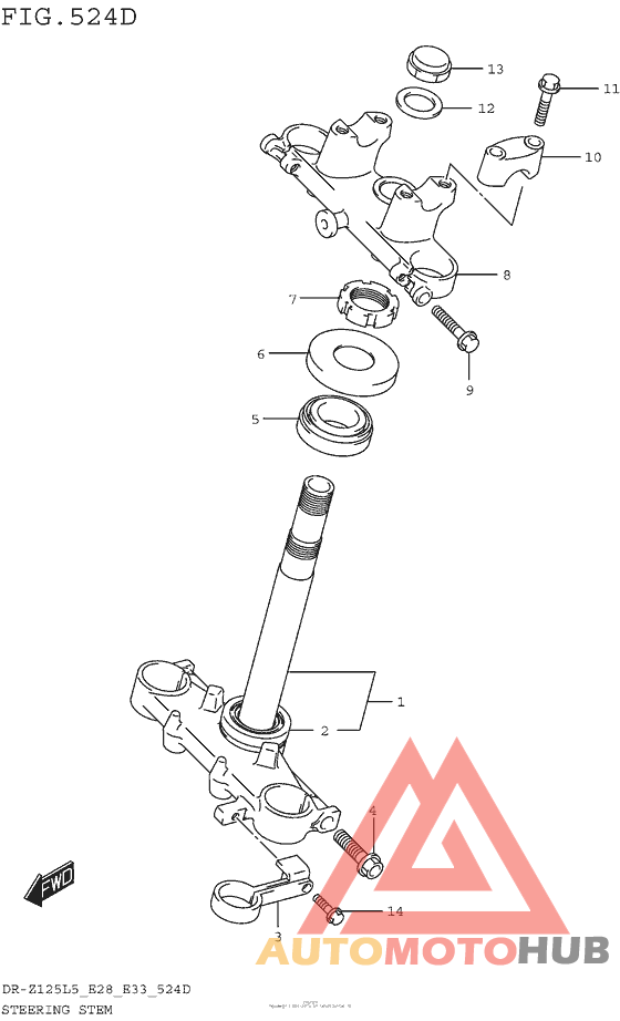 Steering Stem (Dr-Z125Ll5 E33)