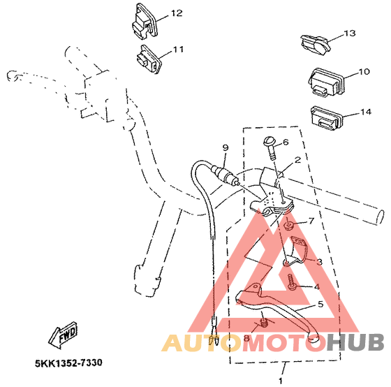 Handle switch. lever