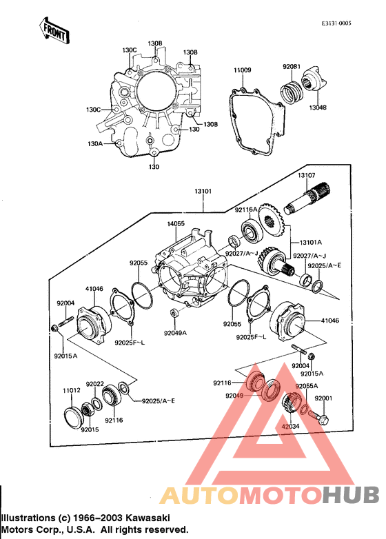 Front bevel gears