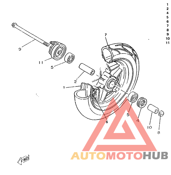 Переднее колесо