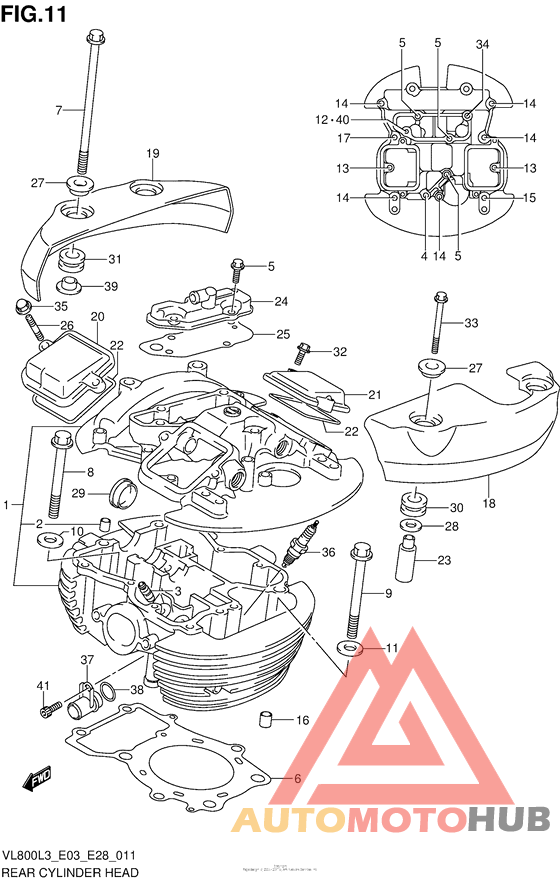 Rear Cylinder Head (Vl800L3 E03)