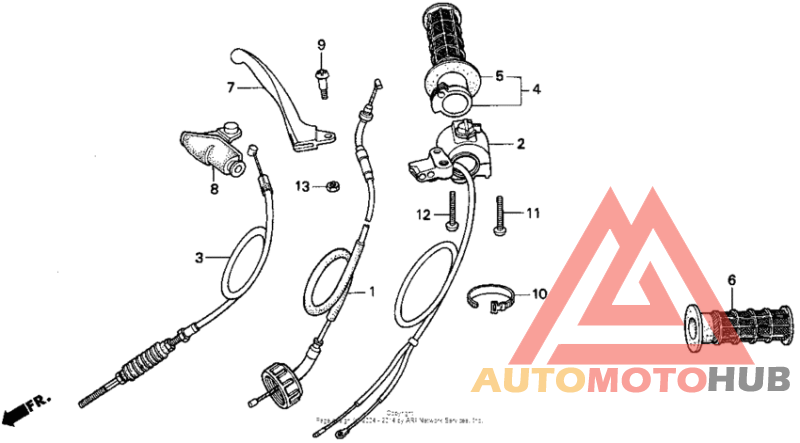 Handle lever + switches + cables