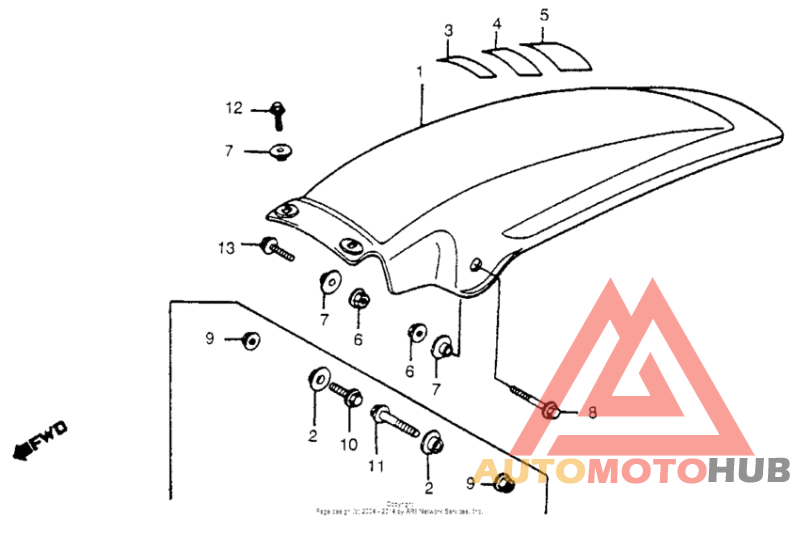 Rear fender 81-82