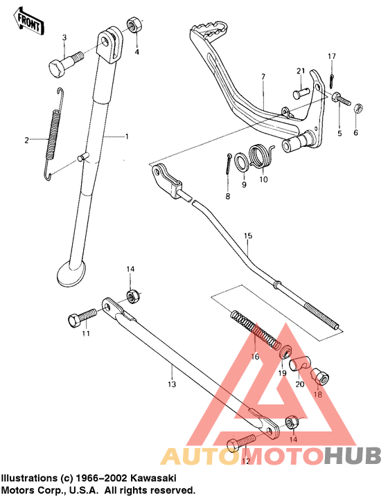 Stand/brake pedal/torque link