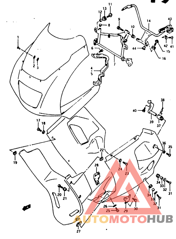 Cowling fitting set
