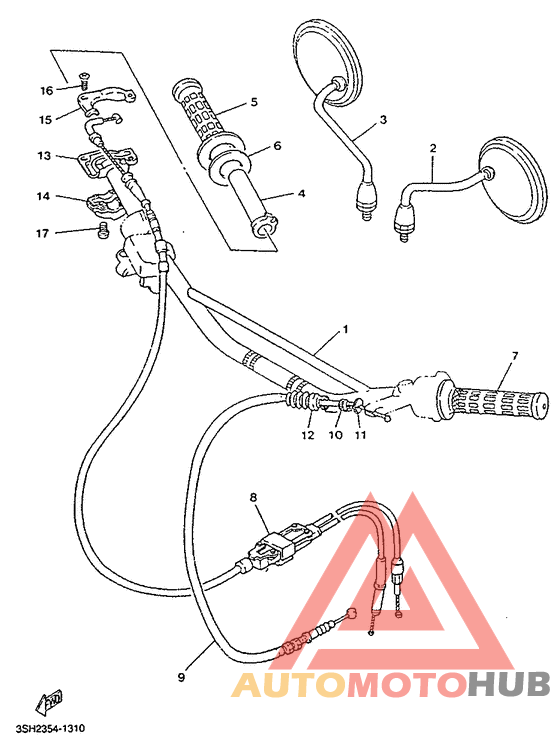 Steering handle. cable