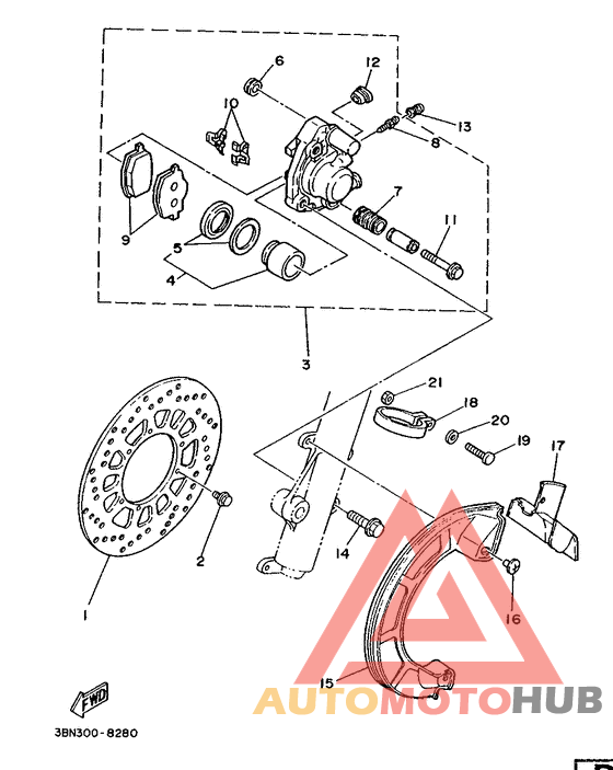 Front brake. caliper