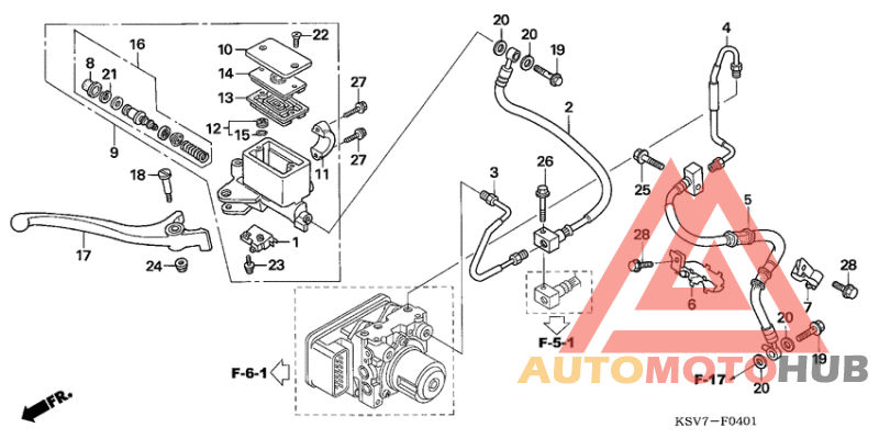 Fr. brake master cylinder