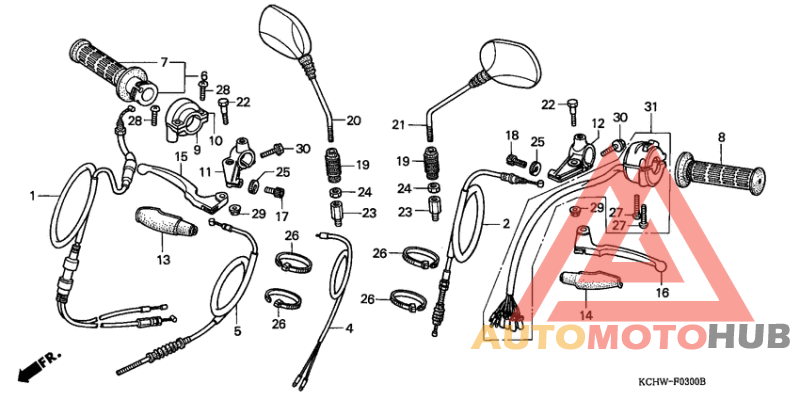 Handle lever/switch/cable