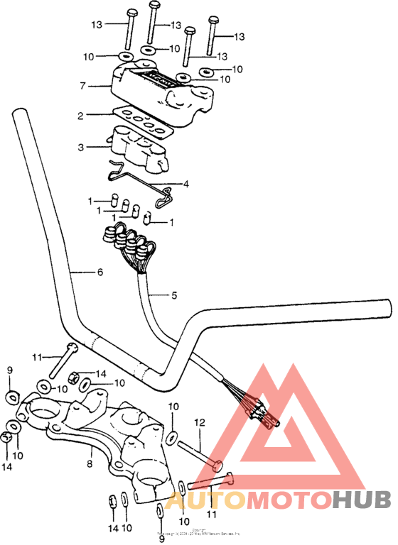 Handlebar + fork top bridge