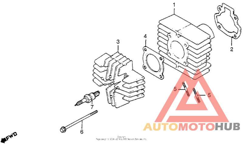 Cylinder head + cylinder 80