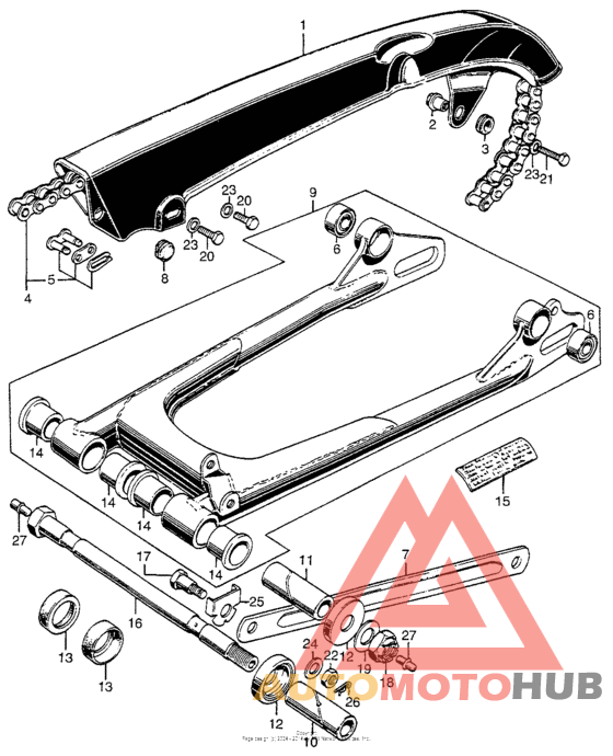 Drive chain + case + swingarm