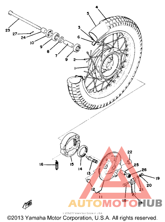 Переднее колесо