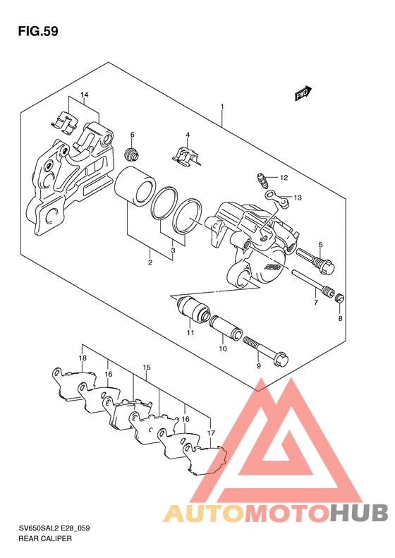 Задний суппорт
