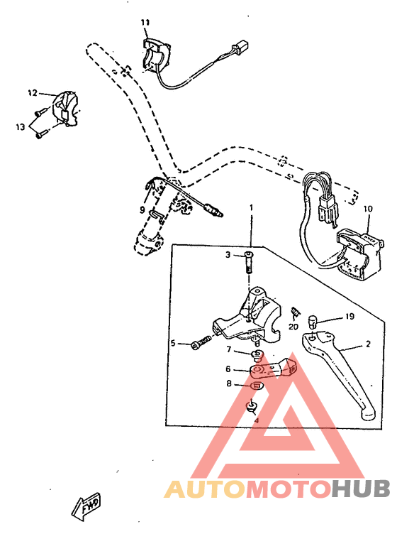 Handle switch. lever