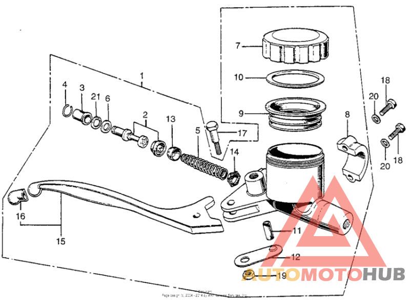 Cb350g master brake cylinder