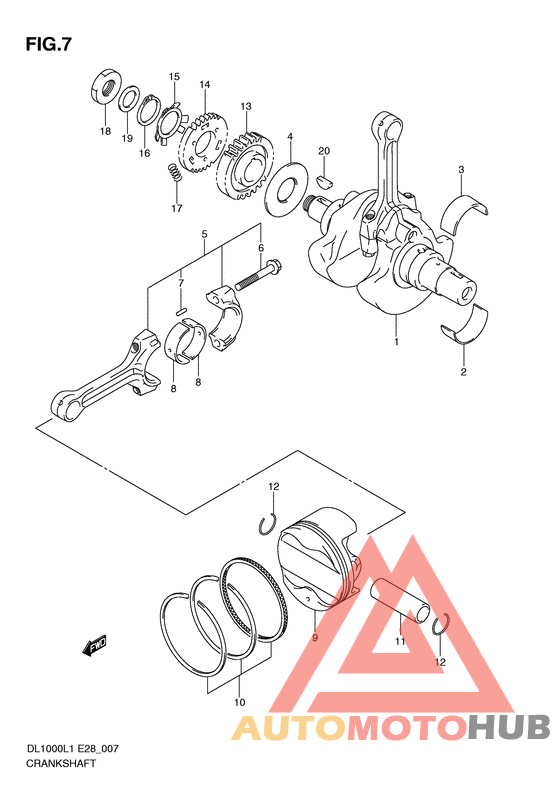 Вал коленчатый