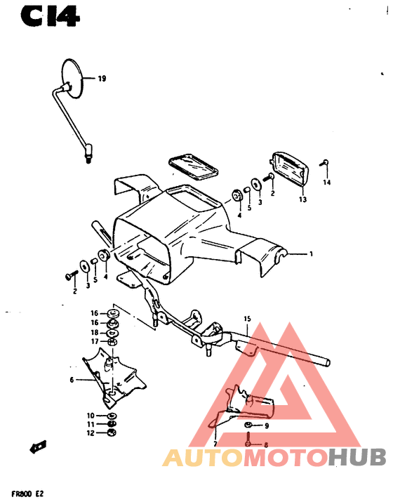 Headlamp housing - handlebar