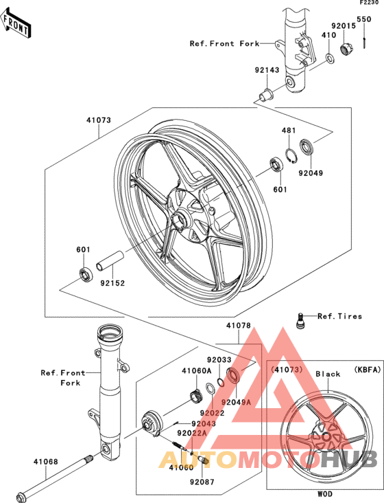 Переднее колесо