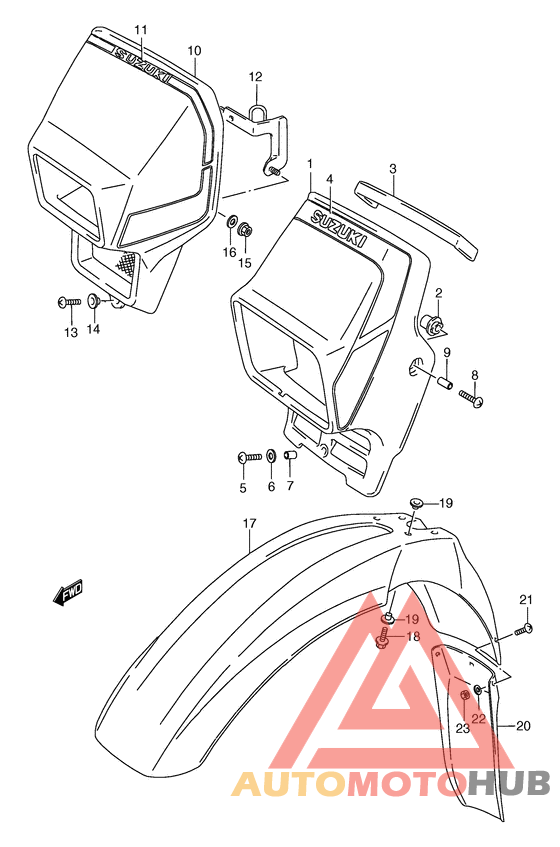 Headlamp cover  front fender
