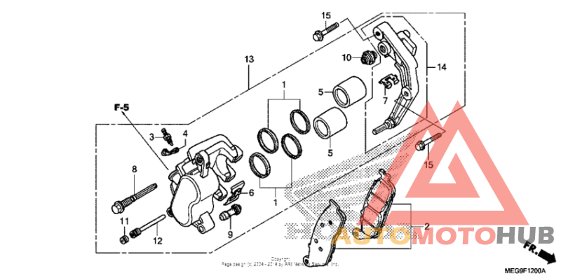 Front brake caliper (1)