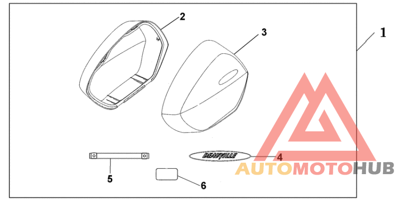 Large pannier lid set, spangle silver met