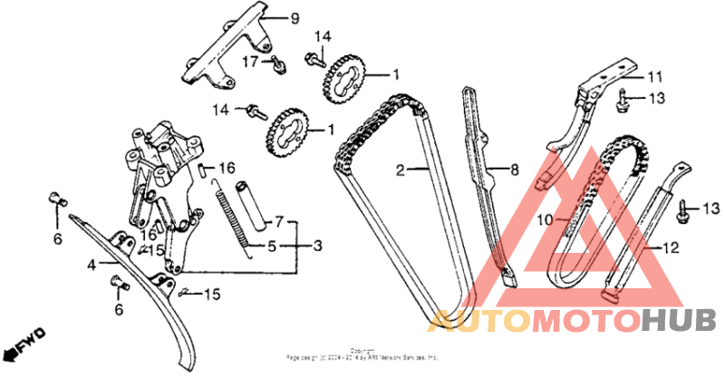 Cam chain + tensioner