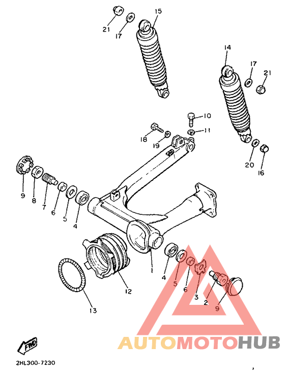 Hinterradschwinge aufhang