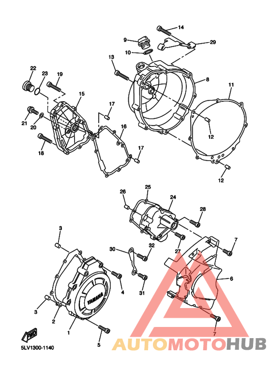 Crankcase cover ass`y  (v