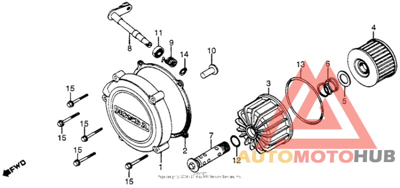 Clutch cover + oil filter