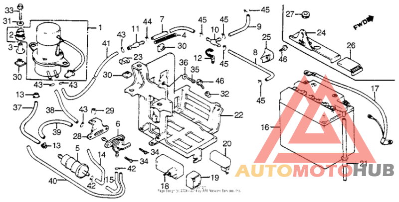 Battery + fuel pump