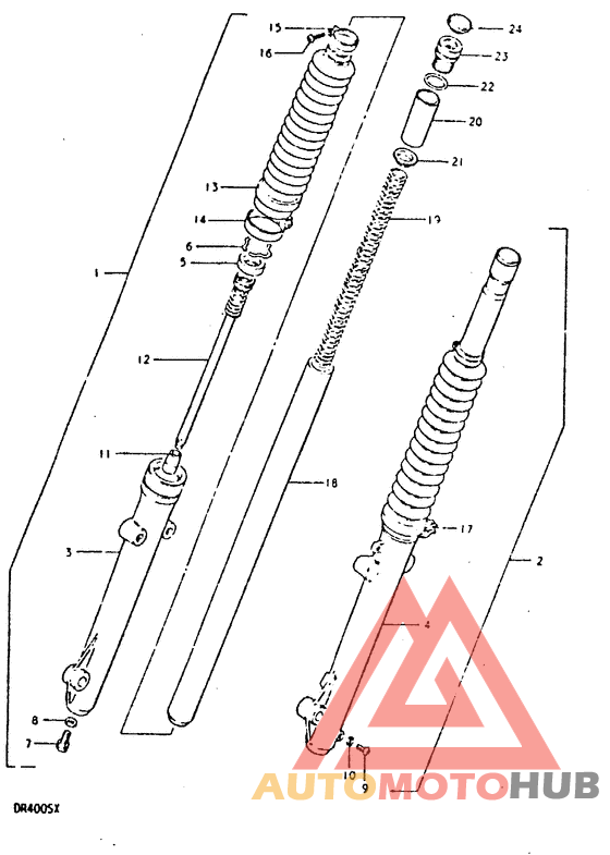 Вилка передней оси
