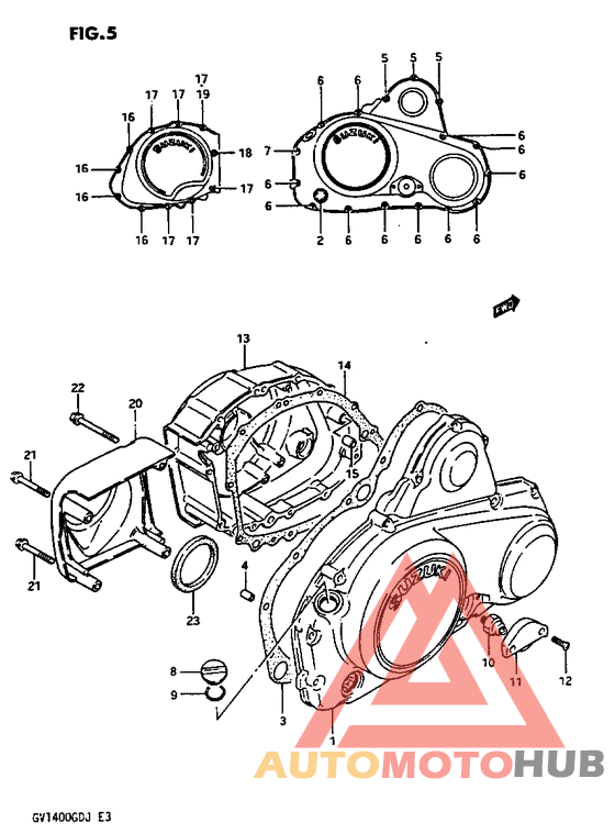 Crankcase cover ass`y  (v