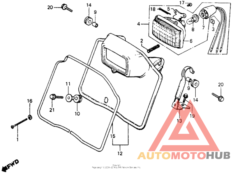 Headlight + headlight case 80