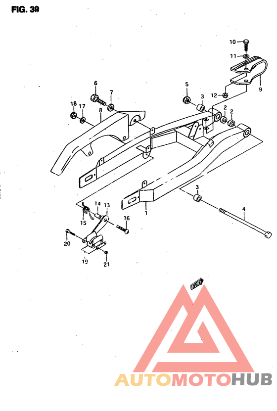 Rear swingning arm