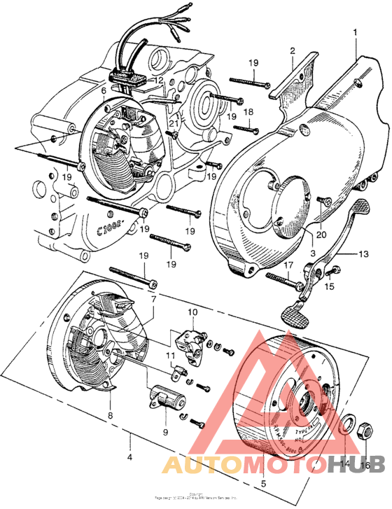 Points + left crankcase cover