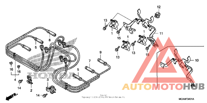 Ignition coil (gl1800'06-)