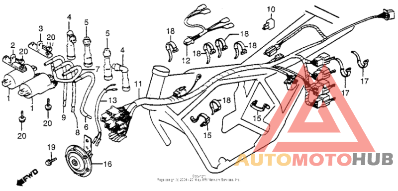 Wire harness + ignition + coil